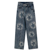 Ästhetische Jeans mit Sternen-Waschung